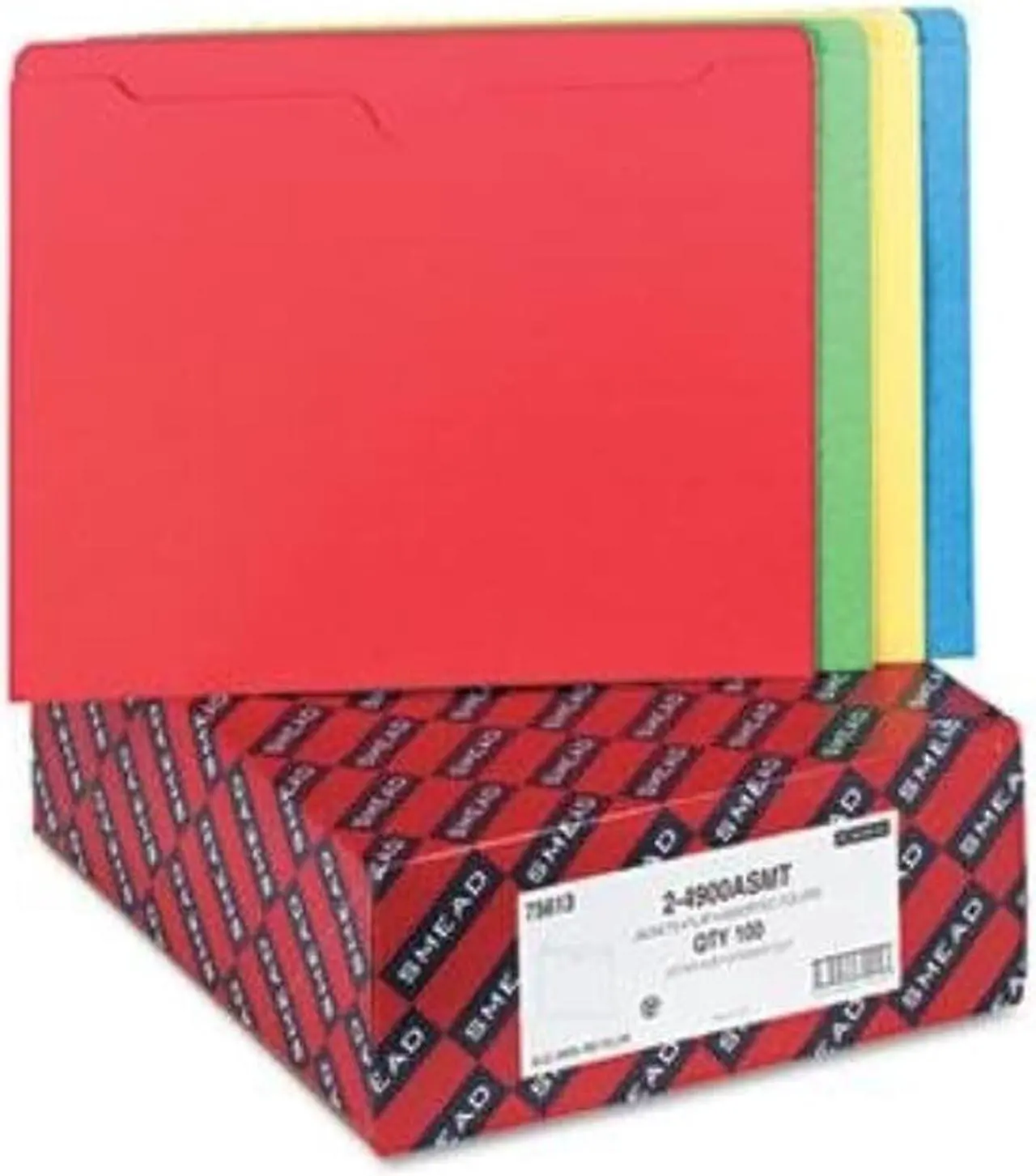 Alt view image 7 of 9 - Smead Colored File Jackets w/Reinforced 2-Ply Tab Letter Assorted 100/Box 75613