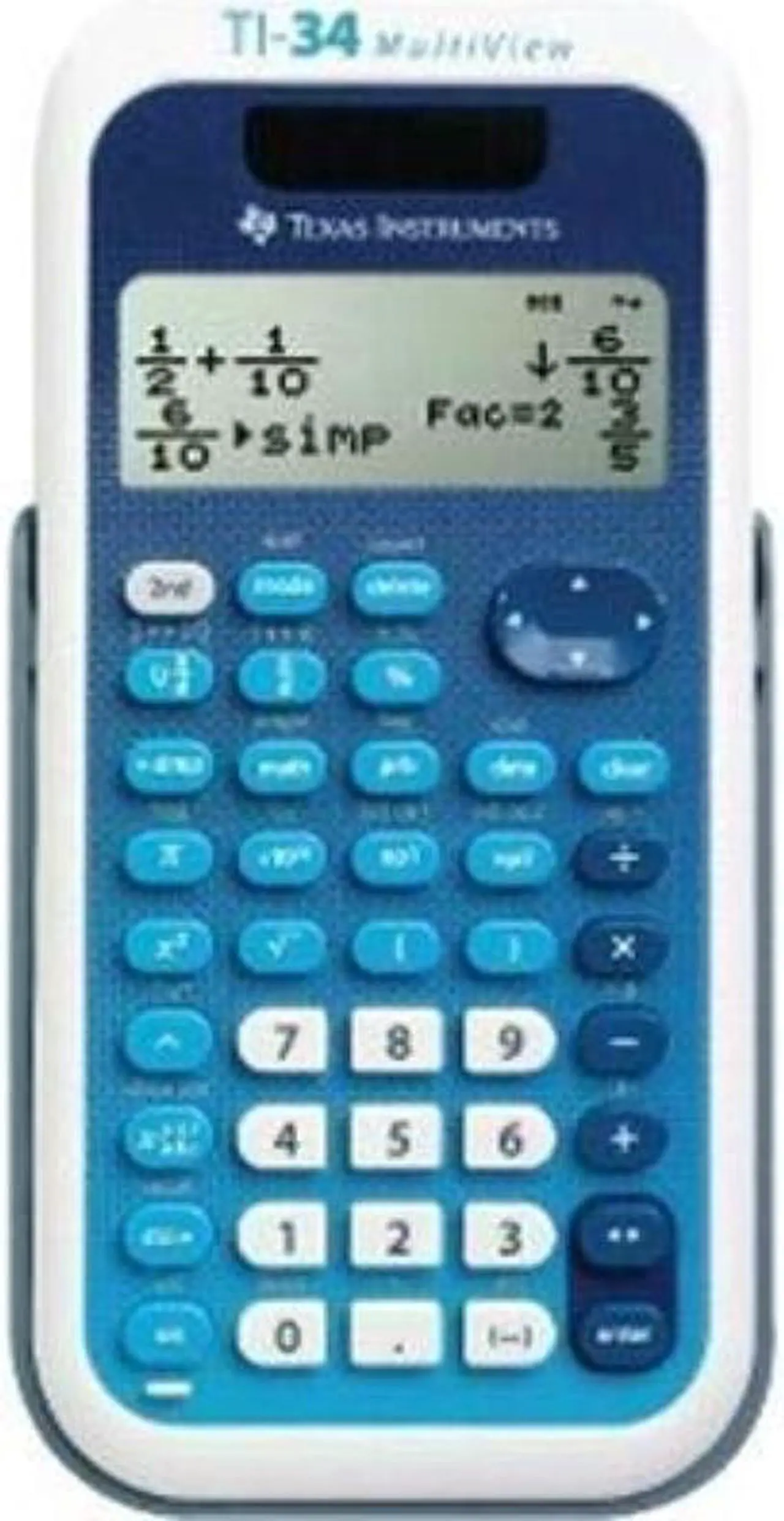 Alt view image 4 of 9 - Texas Instruments TI-34 MultiView Scientific Calculator - White, Blue