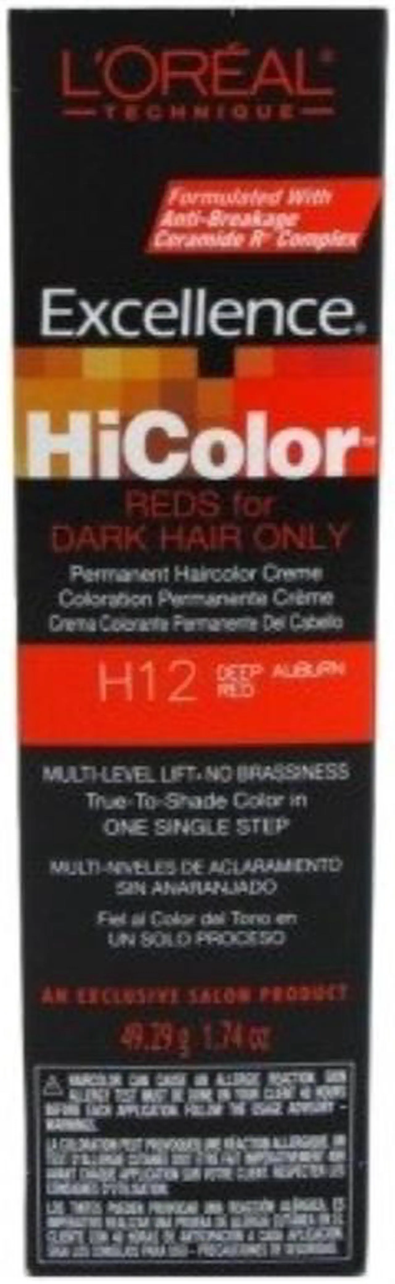 Alt view image 2 of 2 - loreal excellence hicolor h12 tube deep auburn red 1.74 ounce 51ml 6 pack