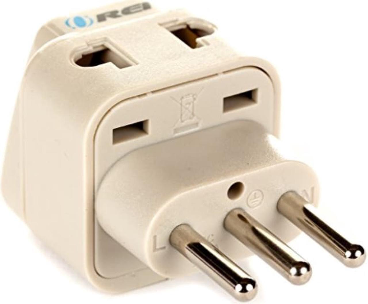 Alt view image 5 of 5 - OREI Grounded Universal 2 in 1 Plug Adapter Type L for Italy, Uruguay & more - High Quality - CE Certified - RoHS Compliant WP-L-GN