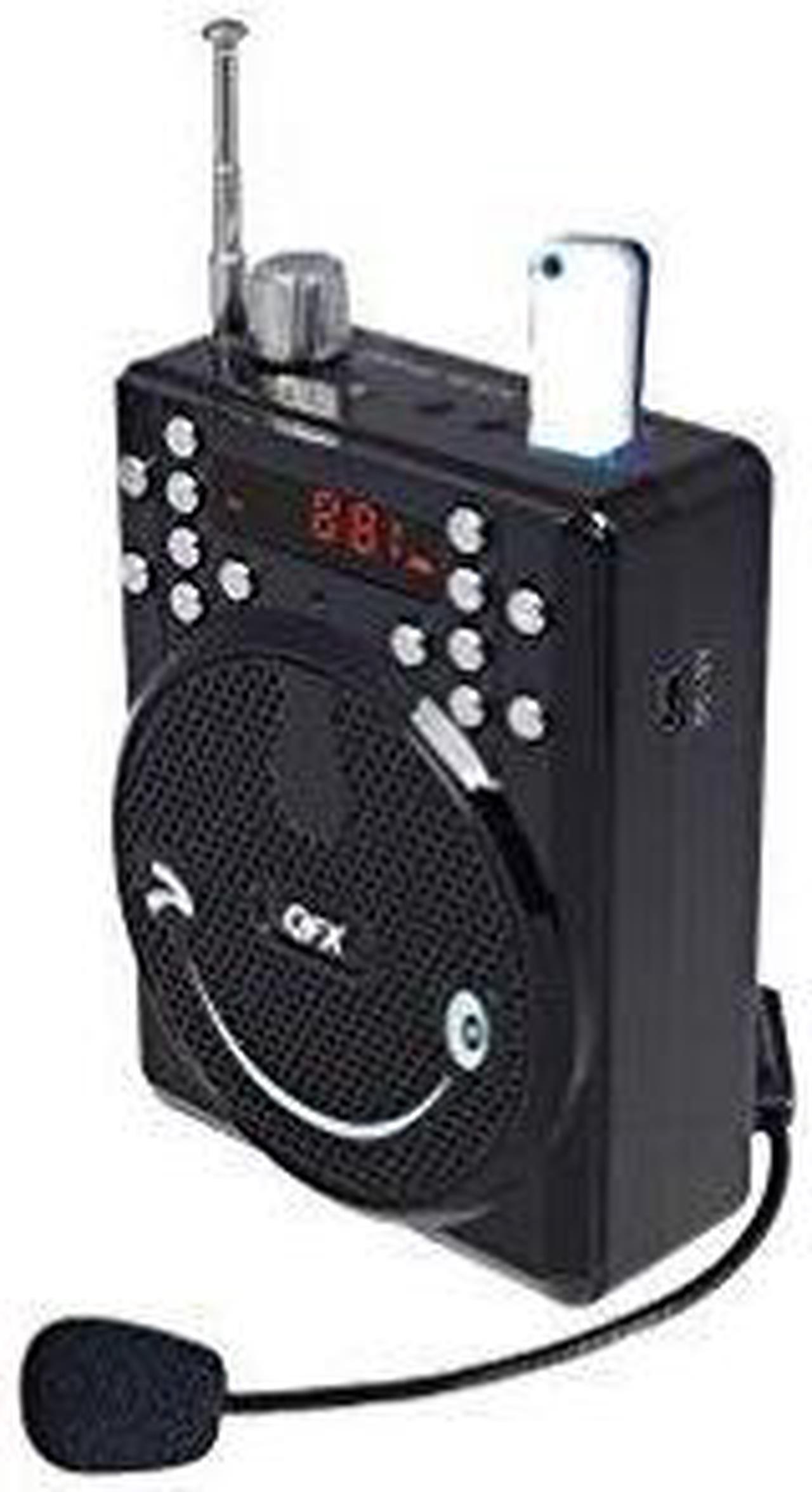Alt view image 3 of 3 - QFX BT-90 Portable PA System w/Bluetooth/FM/USB/MicroSD-In/Headset Mic - BLACK