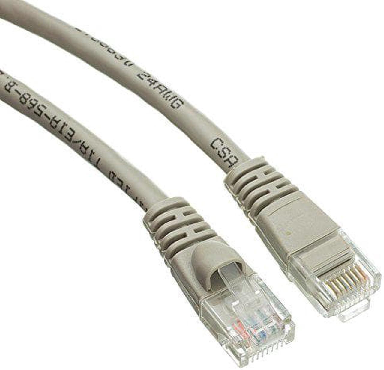 Main image of Cat5e Ethernet Cable, 24AWG, RJ45 Gold Plate Connector, ETL, 4 Pair Stranded Copper, Snagless Mold Boot Unshielded Twisted Pair (UTP) Internet Network Patch Cable, 4 Foot, Gray, CableWholesale