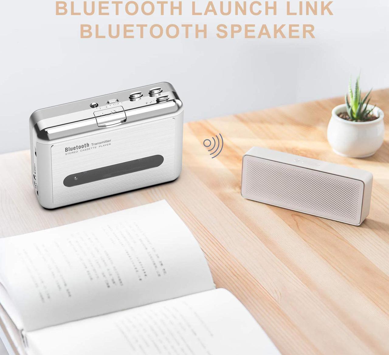 Alt view image 7 of 7 - DIGITNOW! Bluetooth Walkman Cassette Player Bluetooth Transfer Personal Cassette, 3.5mm Headphone Jack and Earphones Included