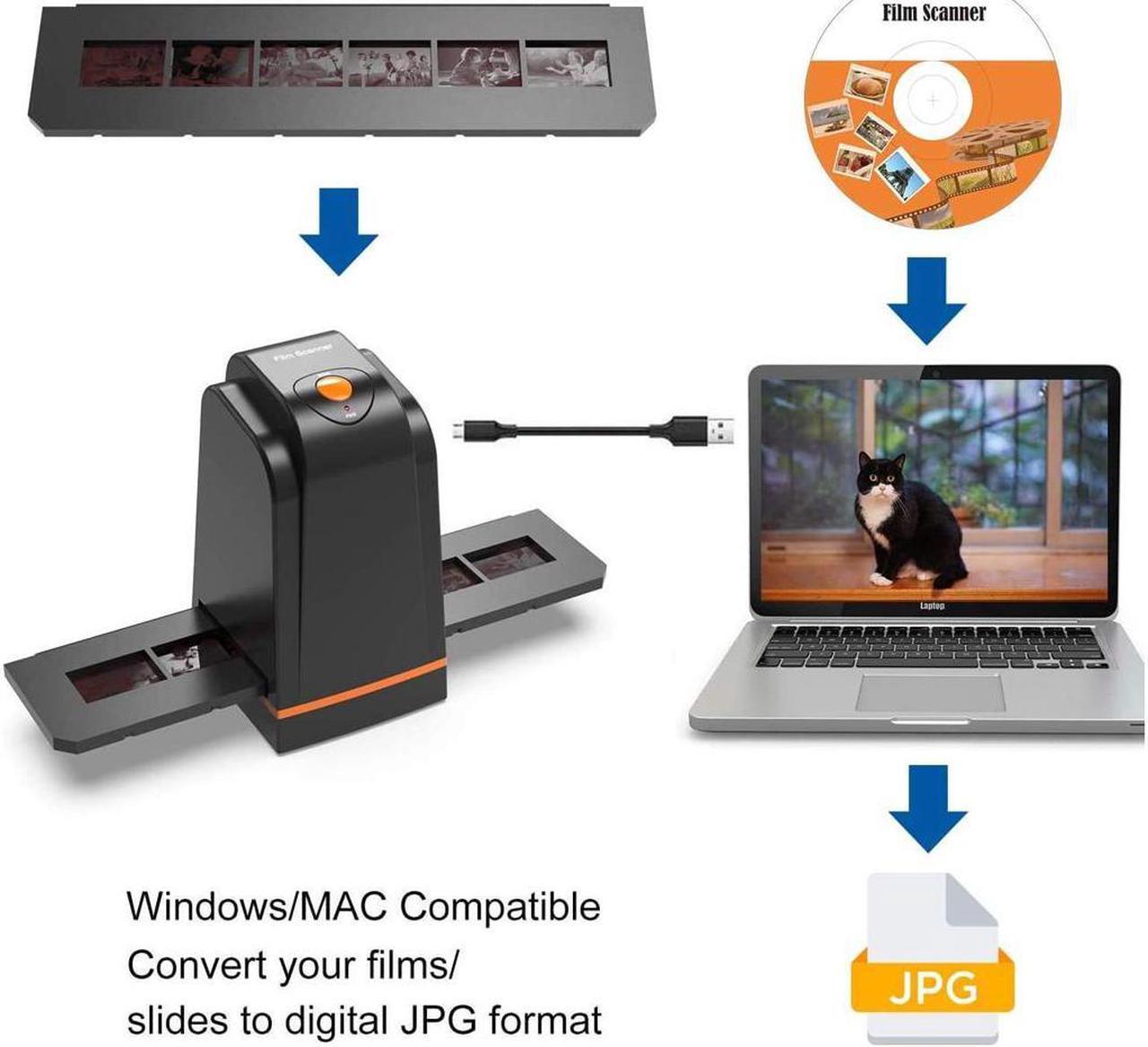 Alt view image 2 of 6 - DIGITNOW! 135 Film Slide Scanner Converts Negative,Slide&Film to Digital Photo,Supports MAC/Windows XP/Vista/ 7/8/10
