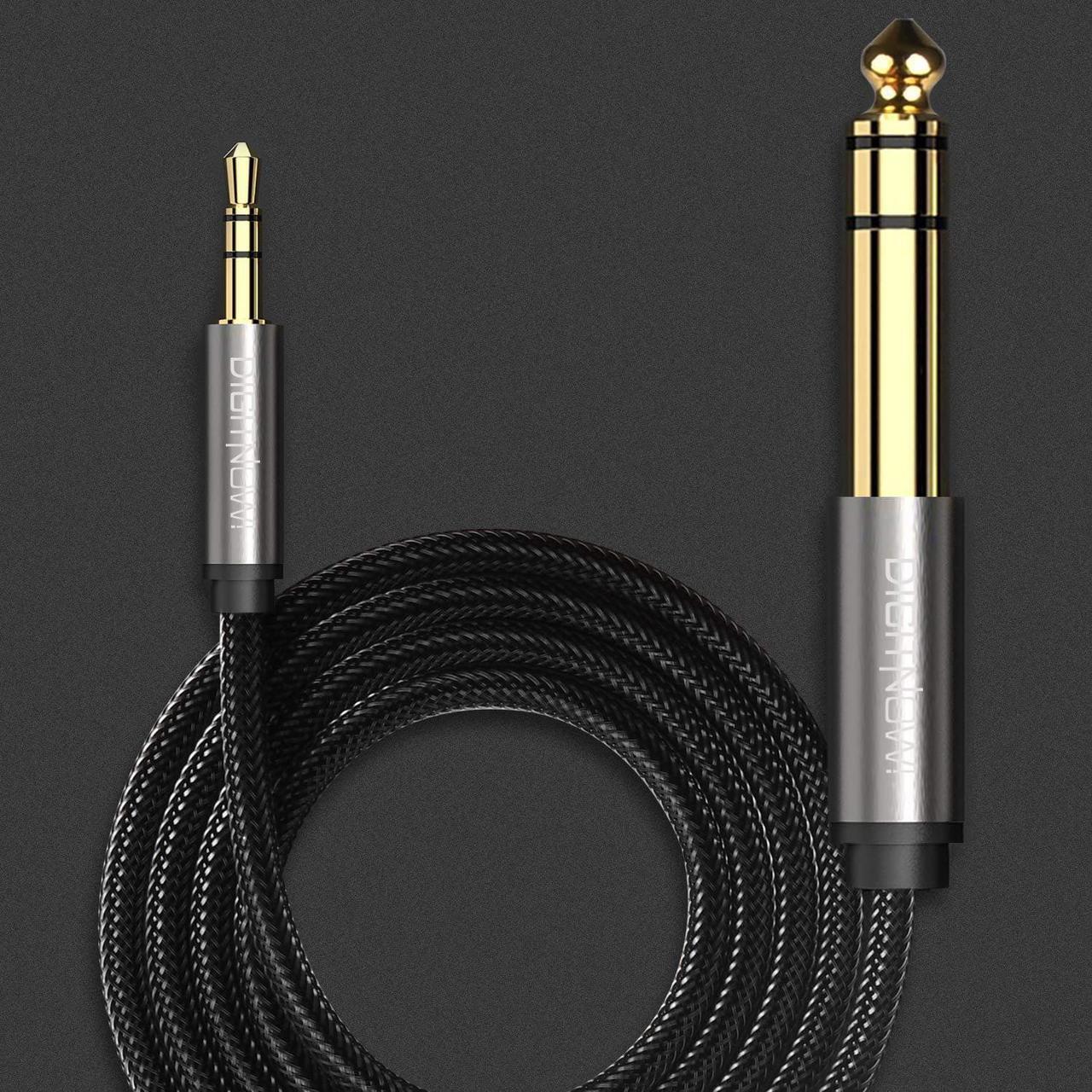 Alt view image 6 of 6 - 6.35mm 1/4" to 3.5mm 1/8" Male TRS Stereo Audio Cable with Alloy Housing and Nylon Braid for Smartphone, PC, Home Theater, Amplifier and Mixing Console, 6.6ft