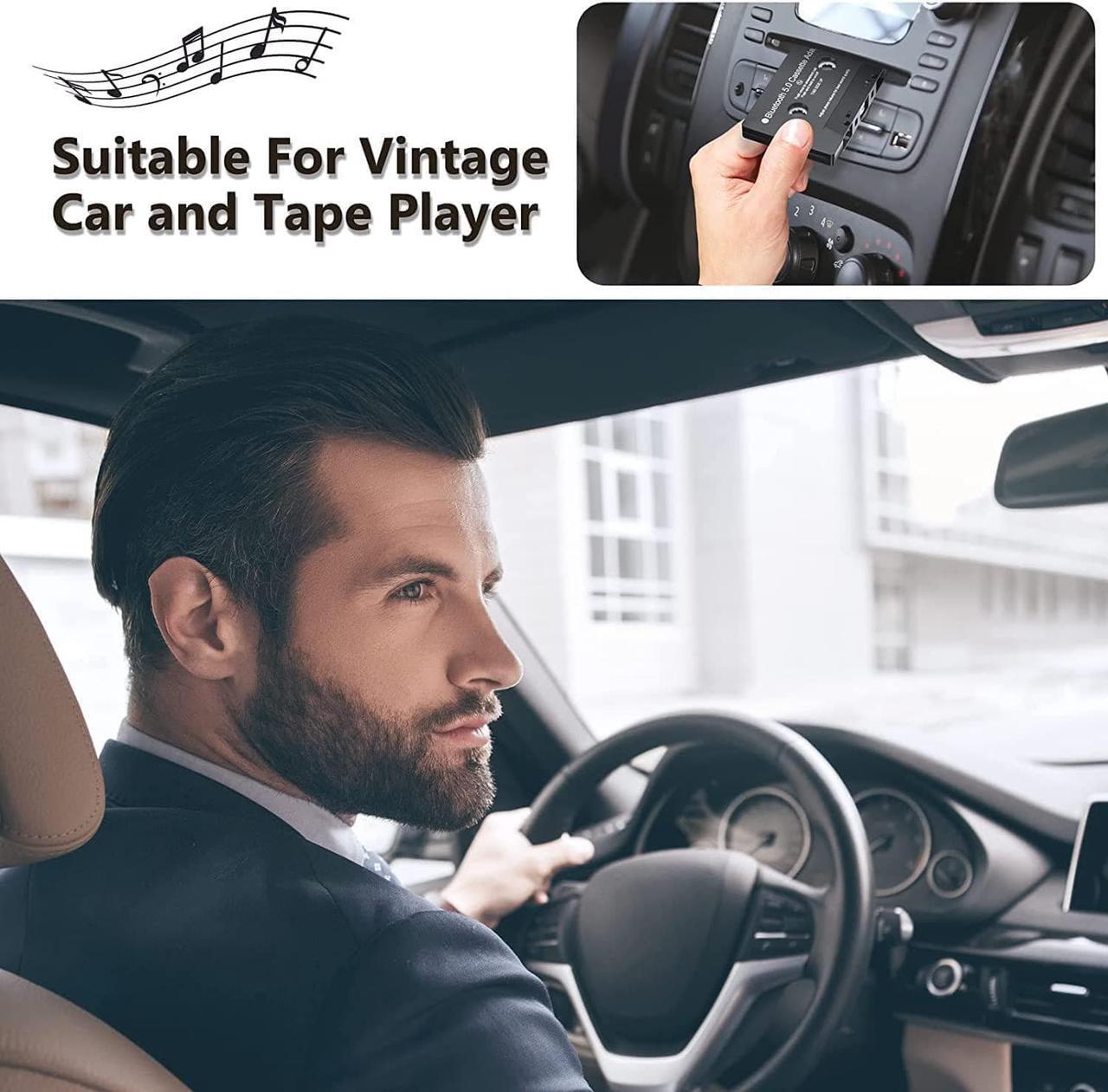 Alt view image 5 of 7 - Audio Cassette Aux Adapter, Bluetooth 5.0 Cassette Receiver, Cassette Tape to Aux Adapter, Tape Audio Adapter, Tape Desk Player for Listening Mobile Phone Music and Car Voice, Hands Free