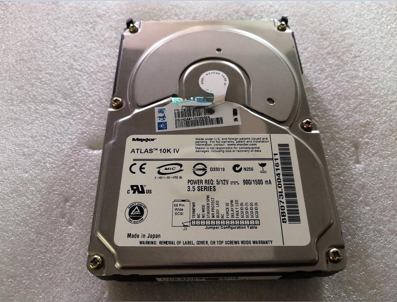 Main image of For Maxtor 8B073L0041611 73G 10K ATLAS IV U320 68 pin SCSI hard disk