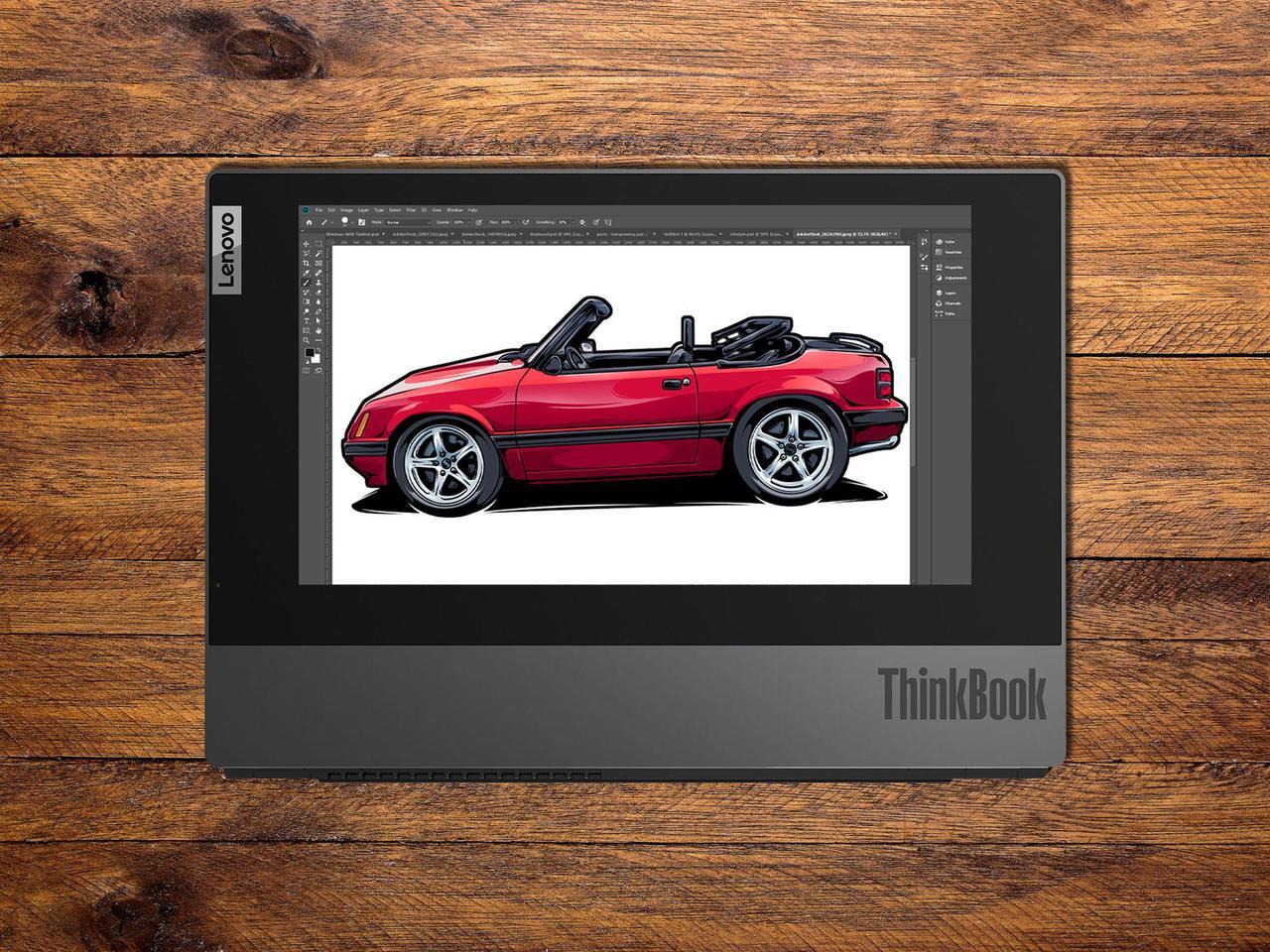 Alt view image 6 of 7 - Lenovo ThinkBook Plus IML Laptop, 13.3" IPS FHD+10.8" E-Ink Touch Display, Intel Core i5-10210U Upto 4.2GHz, 16GB RAM, 256GB NVMe SSD, HDMI, DisplayPort via USB-C, Wi-Fi, Bluetooth, Windows 10 Pro