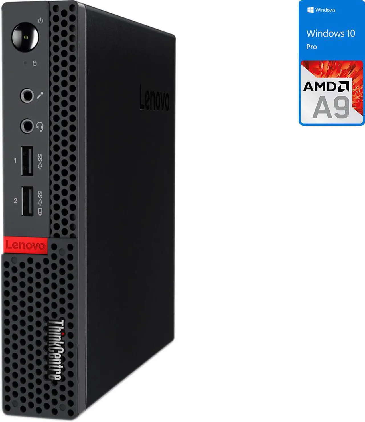 Alt view image 4 of 10 - Lenovo ThinkCentre M625q Tiny DeskTop Computer AMD A9-9420e 4GB 128GB SSD W10P