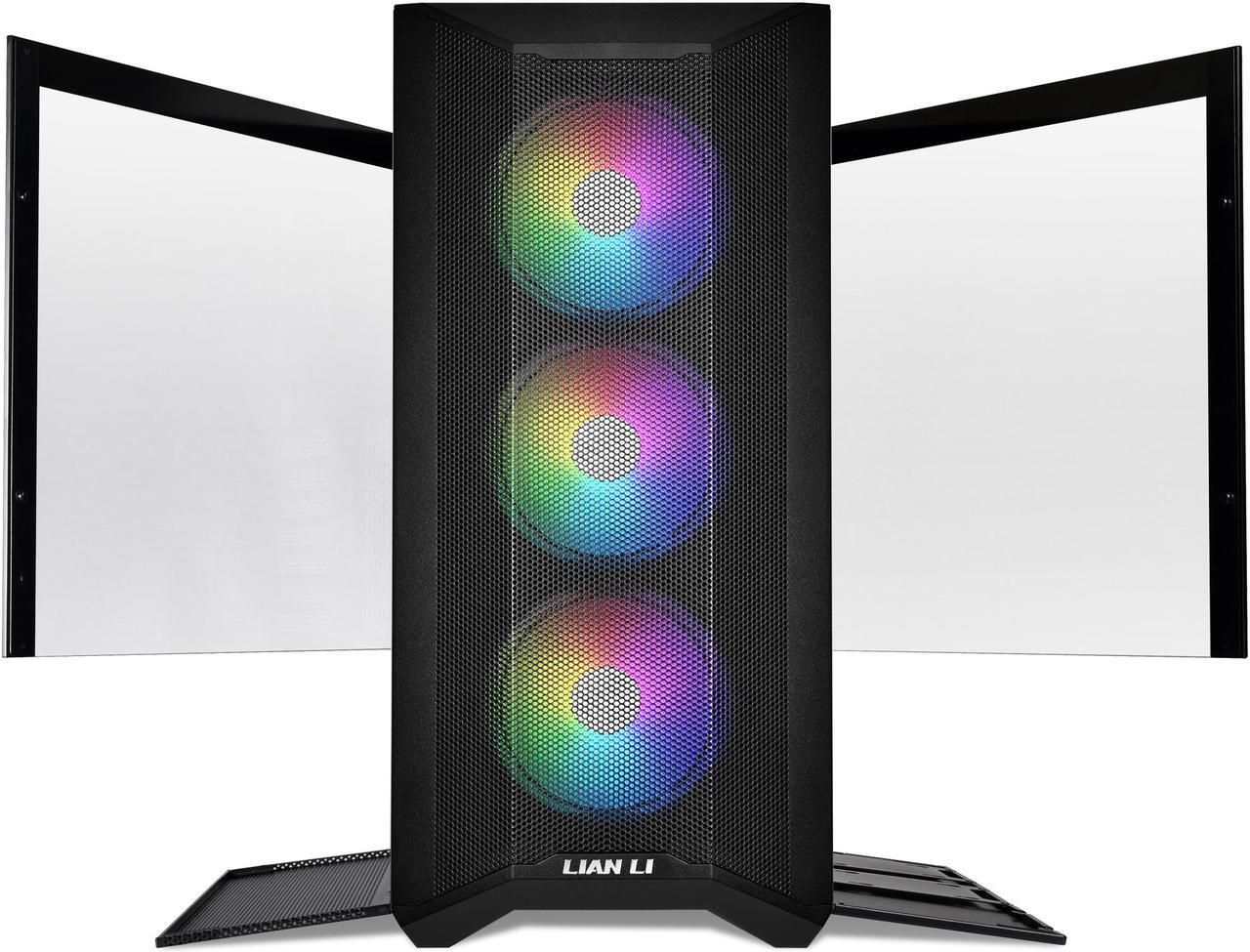 Alt view image 3 of 11 - LIAN LI LANCOOL II MESH RGB BLACK Tempered Glass ATX Case - Black Color - LANCOOL II MESH RGB-X