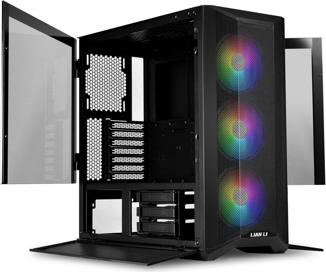 Alt view image 4 of 11 - LIAN LI LANCOOL II MESH RGB BLACK Tempered Glass ATX Case - Black Color - LANCOOL II MESH RGB-X