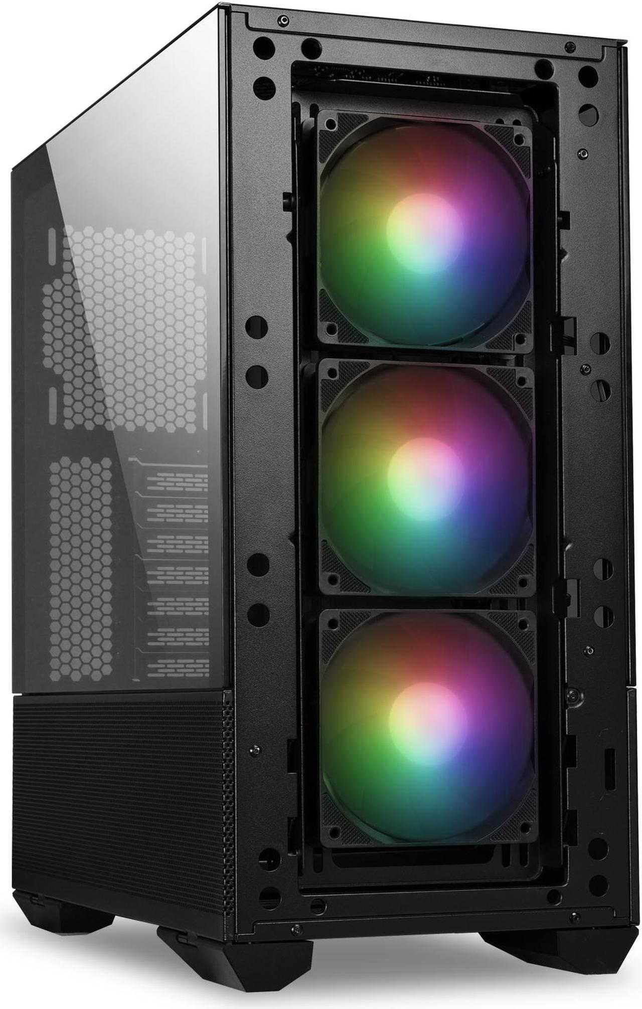 Alt view image 5 of 11 - LIAN LI LANCOOL II MESH RGB BLACK Tempered Glass ATX Case - Black Color - LANCOOL II MESH RGB-X