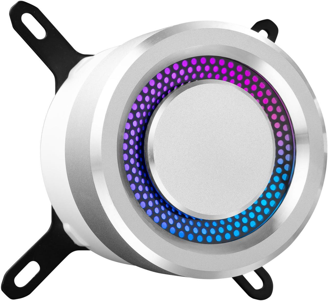 Alt view image 8 of 7 - LIAN LI GALAHAD AIO 240 RGB WHITE, Dual 120mm Addressable RGB Fans AIO CPU Liquid Cooler