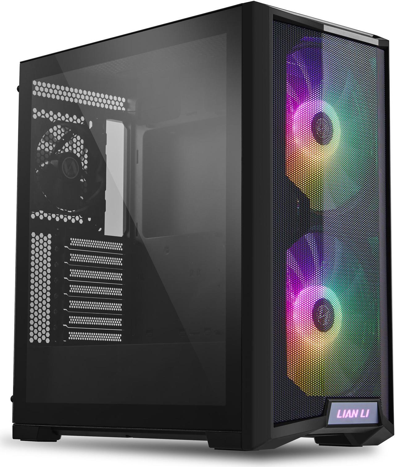 LIAN LI LANCOOL 215 X Black Steel / Tempered Glass ATX Mid Tower Computer Case