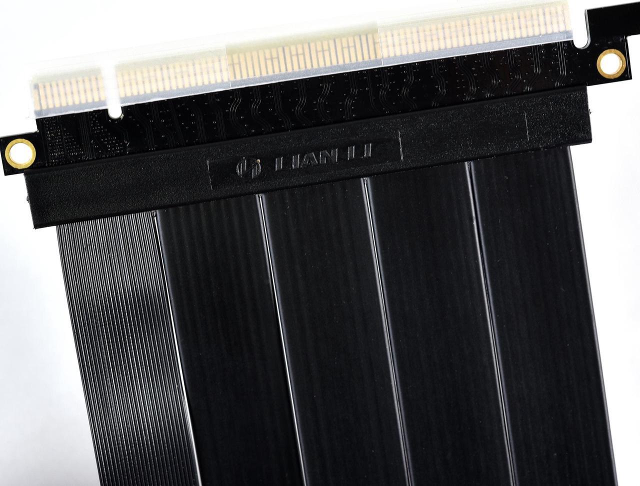 Alt view image 3 of 11 - LIAN LI O11DMINI-1W-4  Premium PCI-E 16 X 4.0 Black Extender Riser Cable 200mm and  White Covert Bracket for O11DMINI-W /O11AIR MINI -W