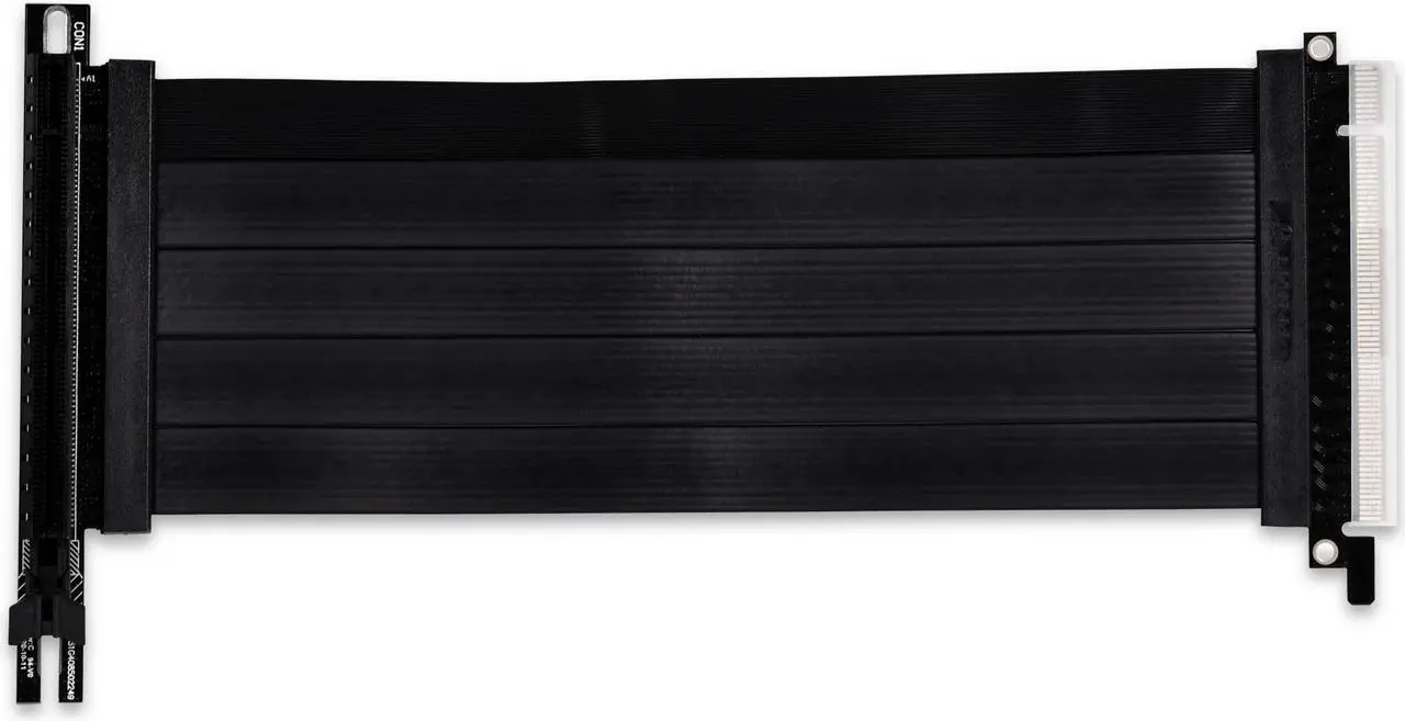 Alt view image 3 of 11 - LIAN LI O11D-1X-4 Premium PCI-E 4.0 Black Extender Riser Cable 200mm and Cover Bracket for PC-O11D and PC-O11AIR