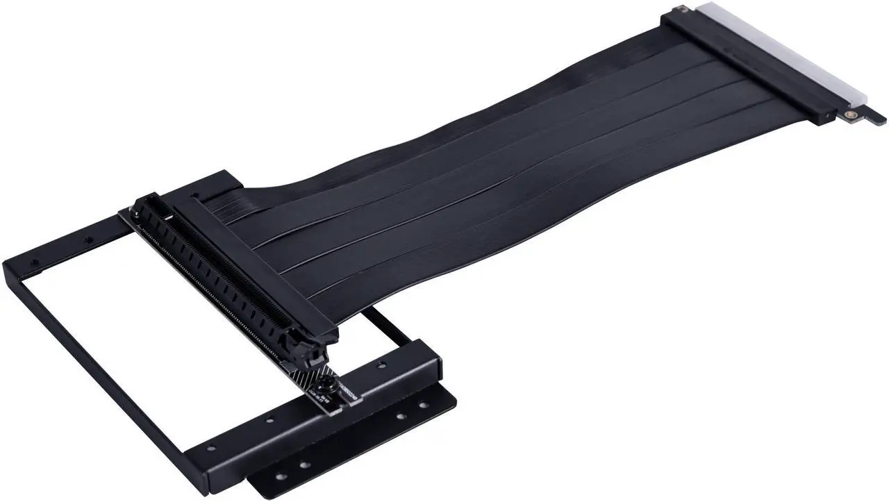 Alt view image 2 of 11 - LIAN LI O11D-1X-4 Premium PCI-E 4.0 Black Extender Riser Cable 200mm and Cover Bracket for PC-O11D and PC-O11AIR