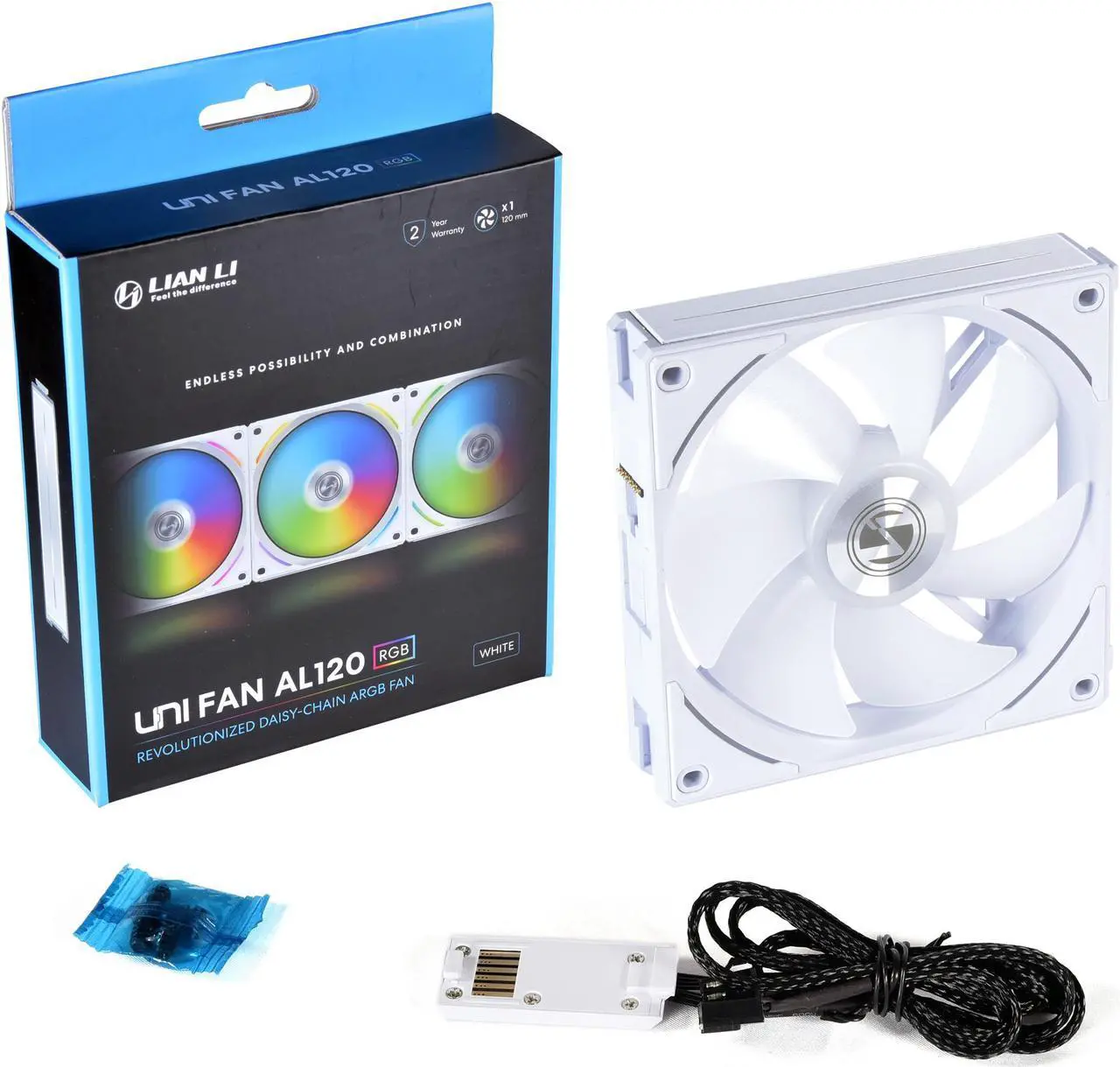 Alt view image 2 of 5 - LIAN LI UNI FAN AL120 RGB White 12CM FAN SINGLE PACK WITHOUT CONTROLLER  ---UF-AL120-1W
