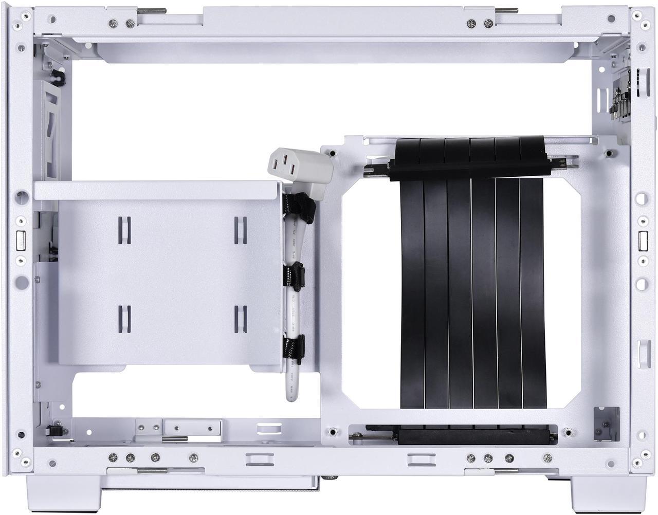Alt view image 2 of 13 - LIAN LI Q58 White Color  SPCC / Aluminum / Tempered Glass  Mini Tower Computer Case , PCI4.0 Riser Card Cable Included ---Q58W4