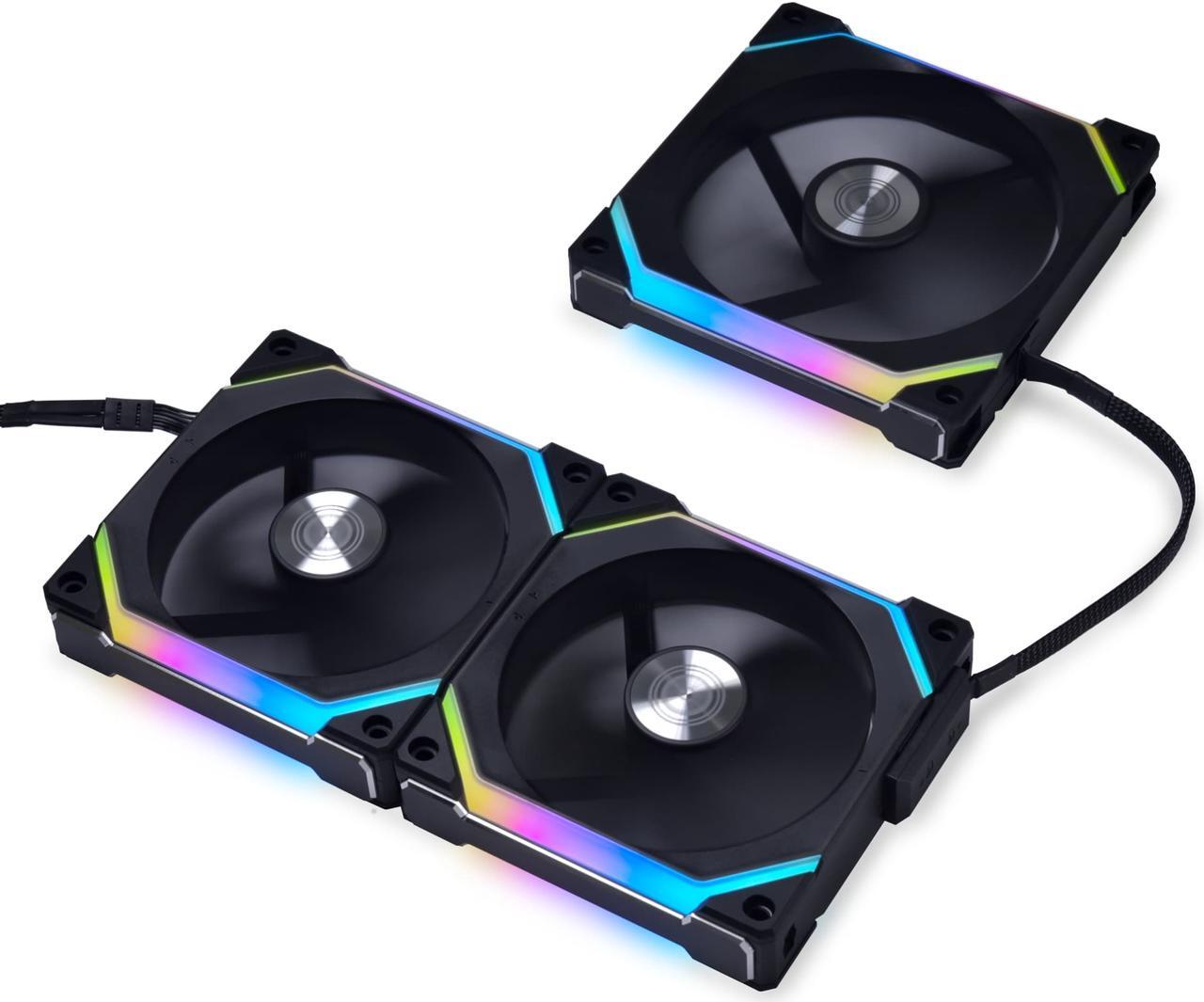Alt view image 6 of 15 - Lian Li UNI Fan SL120 V2 RGB Black 3x 12cm Fan Pack with Controller - UF-SL120V2-3B