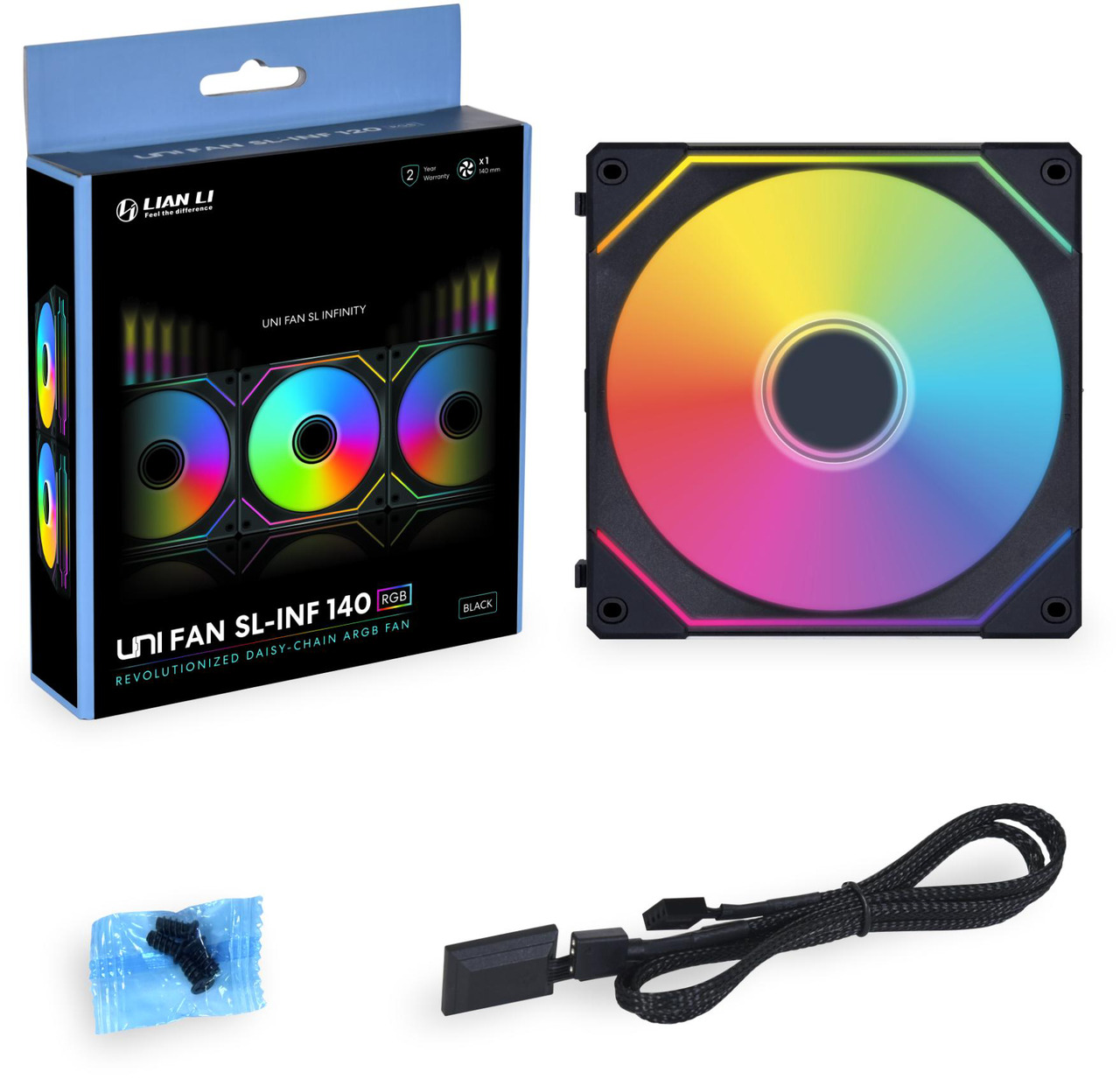 Open Box: LIAN LI UNI FAN SL INFINITY 140 RGB BLACK ---UF-SLIN140-1B (No controller included) - Newegg.ca - Open Box condition - Image 19