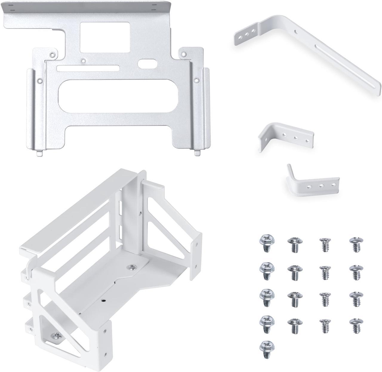 Lian-Li O11DE-9W Upright GPU Bracket Upgrade Kit for 40 series GPU Compatible with O11DEX ,and O11D EVO RGB White case - Riser Cable Not Included - O11DE-9W