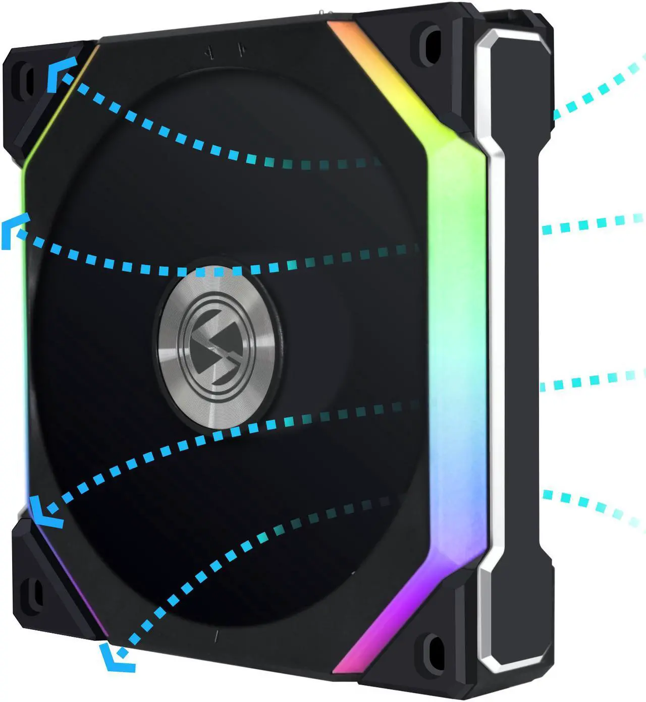Main image of Lian li UNI FAN SLV2 120 Reverse Blade, Black color, single pack without controller -----UF-RSL120V2-1B