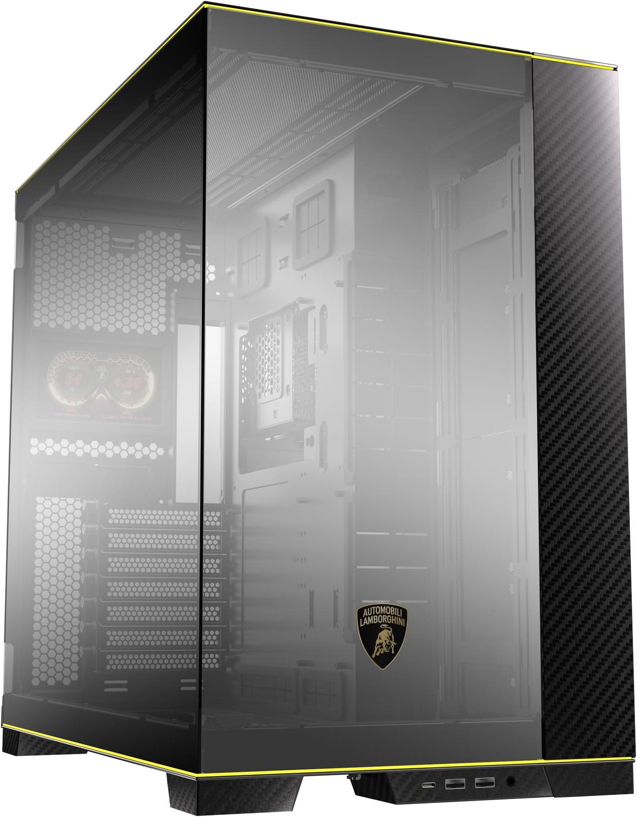 Main image of LIAN LI O11 Dynamic EVO RGB  Automobili Lamborghini Edition Black Aluminum / Steel / Tempered Glass ATX Mid Tower Computer Case----O11DERGBL