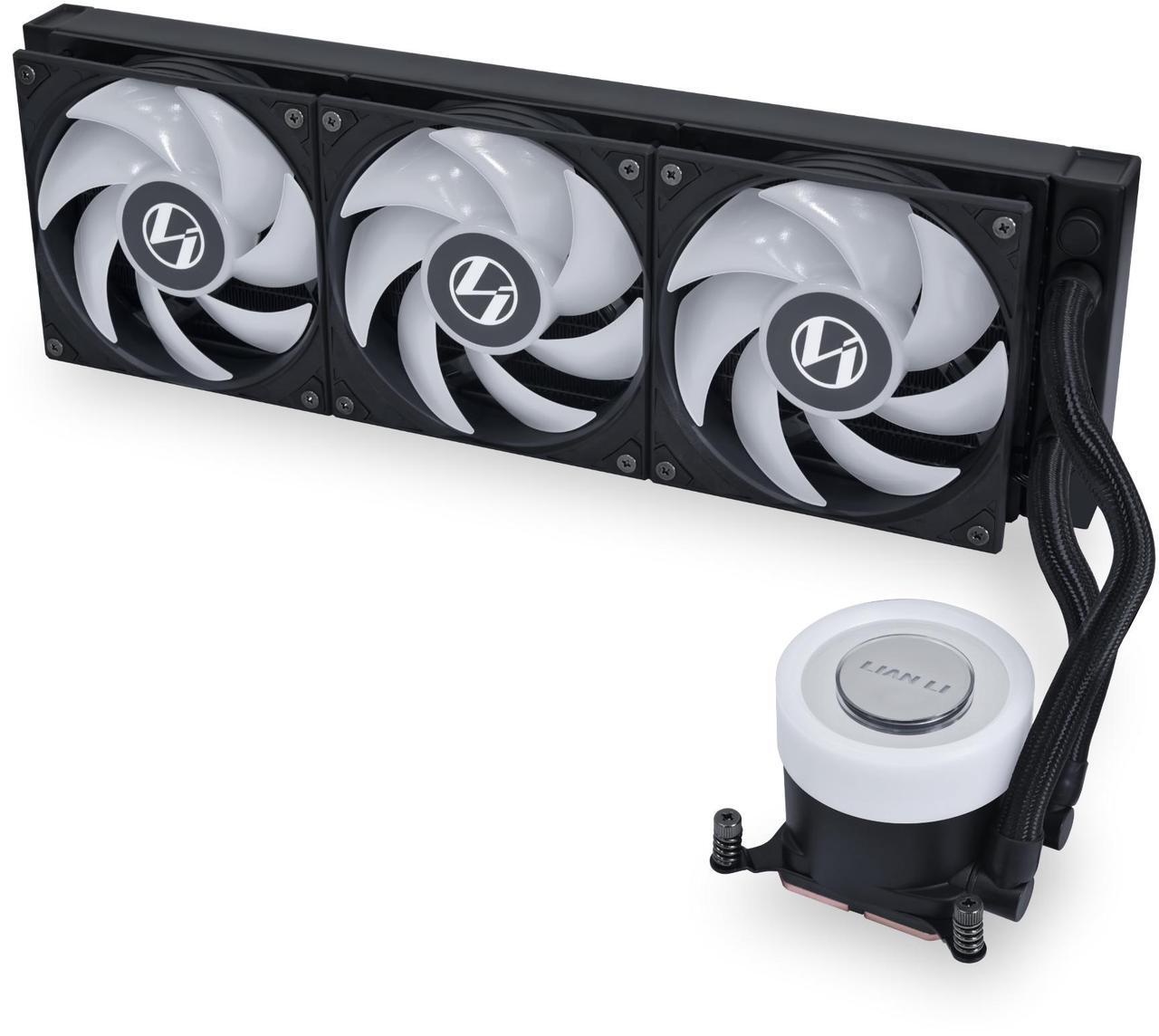 Alt view image 5 of 7 - Lian Li Galahad II Lite Liquid Cooler 360mm RGB FansAIO CPU Water Cooling, Customizable ARGB Pump Block, Low Noise Hydraulic Bearing, Switchable Lid & 28mm PBT Fan for LGA 1700/1851/AM5/4 (GA2L36RB)