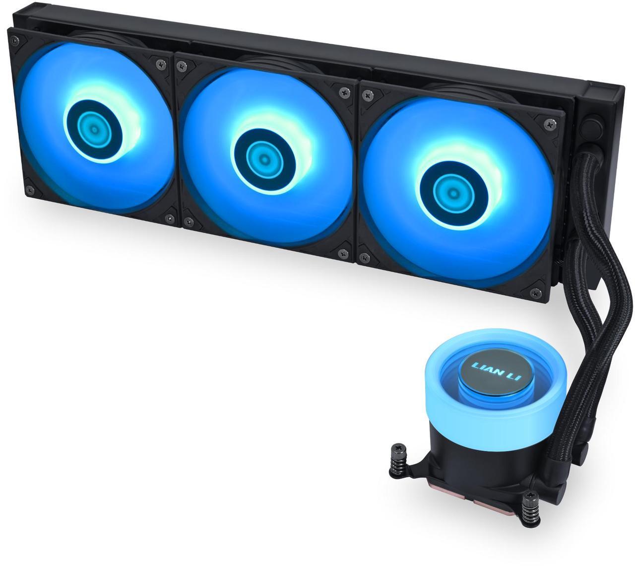 Main image of Lian Li Galahad II Lite Liquid Cooler 360mm RGB FansAIO CPU Water Cooling, Customizable ARGB Pump Block, Low Noise Hydraulic Bearing, Switchable Lid & 28mm PBT Fan for LGA 1700/1851/AM5/4 (GA2L36RB)