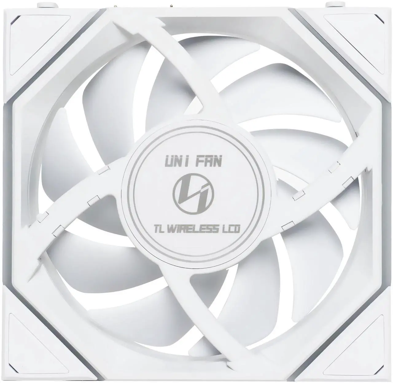 Alt view image 4 of 7 - Lian Li UNI Fan REVERSE BLADE TL LCD 120 Wireless - Seamless Wireless Control Fan w/LCD Screen - LCP Fan Blade - Daisy-Chained Style - Triple Pack with Controller - White (12RTLLCD1W3W)