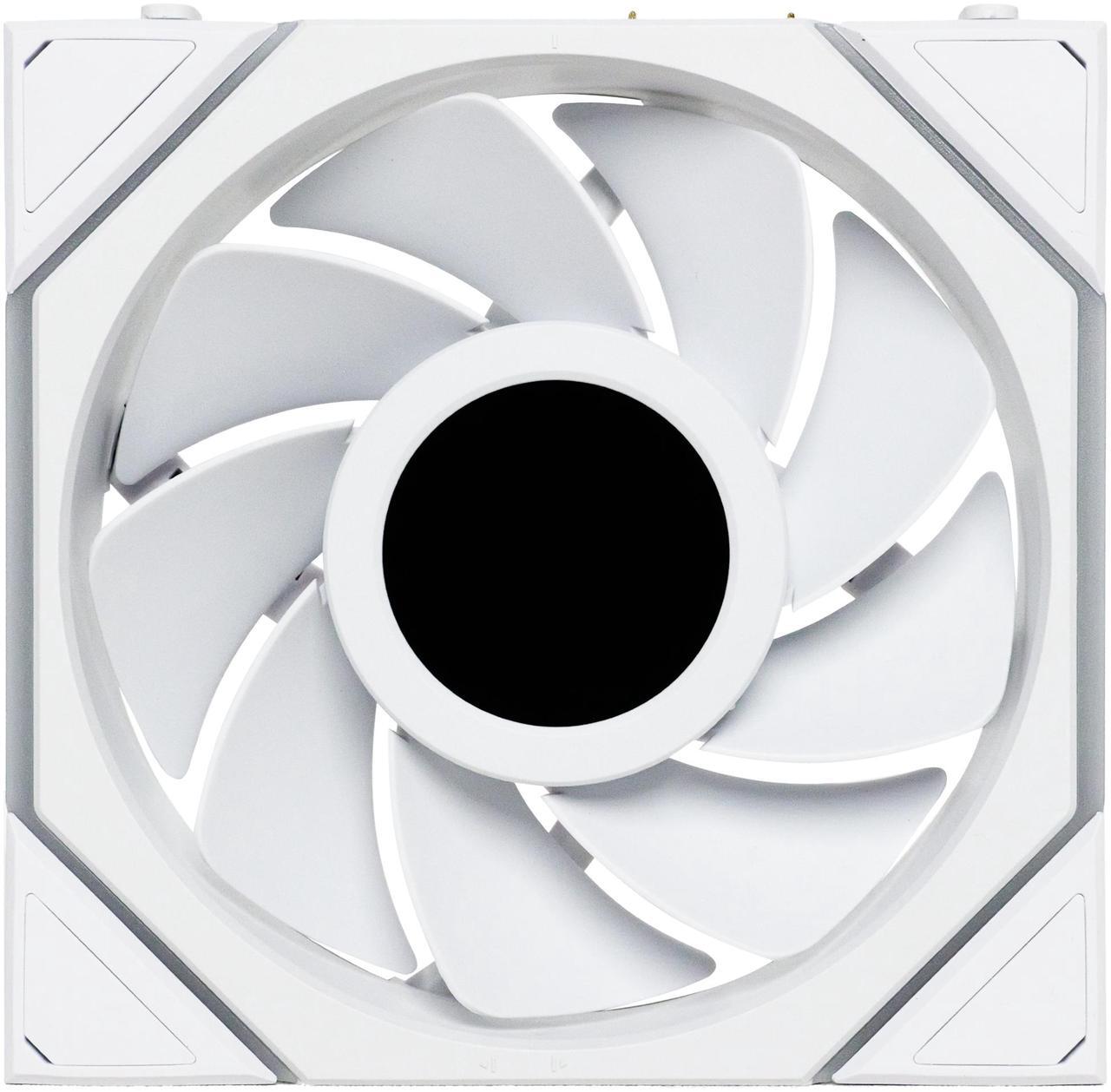 Alt view image 6 of 7 - Lian Li UNI Fan REVERSE BLADE TL LCD 120 Wireless - Seamless Wireless Control Fan w/LCD Screen - LCP Fan Blade - Daisy-Chained Style - Triple Pack with Controller - White (12RTLLCD1W3W)