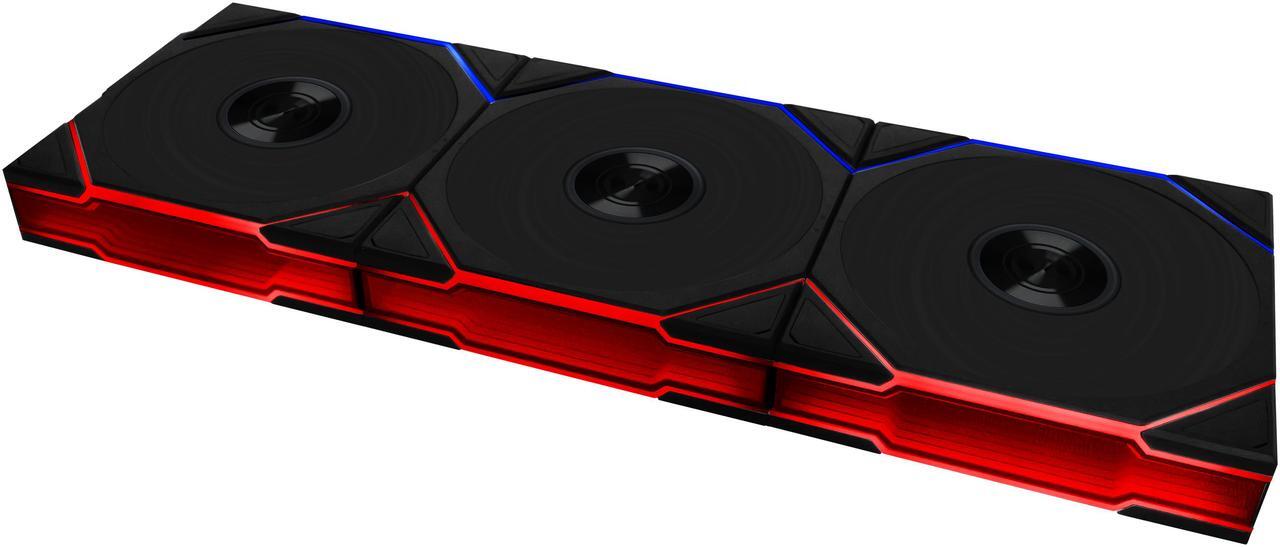 Main image of Lian Li UNI Fan TL 120 Wireless - Triple Pack - 2.4 GHz Wireless Controller Included - Daisy Chain & Infinity Mirror Design - Controlle required. - Black (12TL1W3B)
