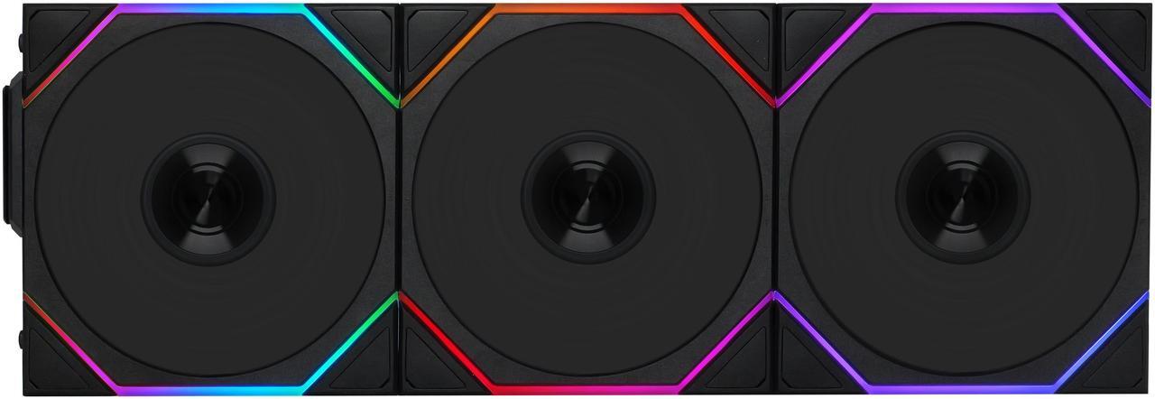 Alt view image 5 of 8 - Lian Li UNI Fan TL 120 Wireless - Triple Pack - 2.4 GHz Wireless Controller Included - Daisy Chain & Infinity Mirror Design - Controlle required. - Black (12TL1W3B)