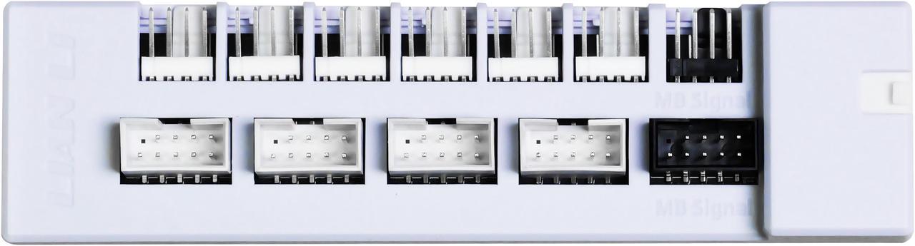 Main image of Lian Li Universal USB & PWM Fan Hub, Fan Controller with 4 USB Headers - 6 Fan Ports - Magnetic Mounting - 5V/4PIN - PSU/Motherboard Universal Case Compatibility - White ----EG-HUB01W