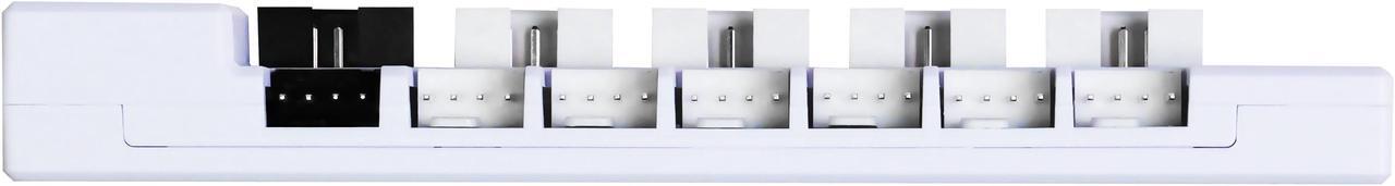 Alt view image 3 of 5 - Lian Li Universal USB & PWM Fan Hub, Fan Controller with 4 USB Headers - 6 Fan Ports - Magnetic Mounting - 5V/4PIN - PSU/Motherboard Universal Case Compatibility - White ----EG-HUB01W