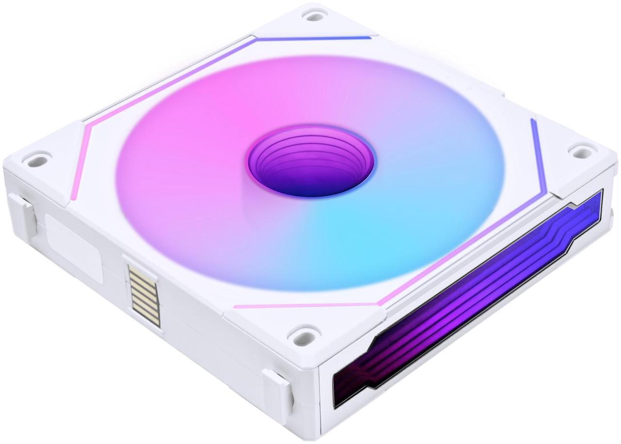 Alt view image 2 of 7 - Lian Li UNI Fan SL-Infinity 120 - Triple Pack (Reverse Blade) ARGB Fan-Daisy-Chain Design-Infinity Mirror-Cable Management-Customizable Lighting Effects w/Controller- White(12RSLIN3W)