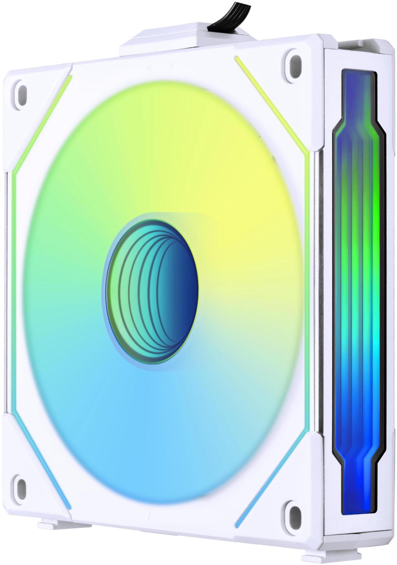 Alt view image 3 of 7 - Lian Li UNI Fan SL-Infinity 120 - Triple Pack (Reverse Blade) ARGB Fan-Daisy-Chain Design-Infinity Mirror-Cable Management-Customizable Lighting Effects w/Controller- White(12RSLIN3W)