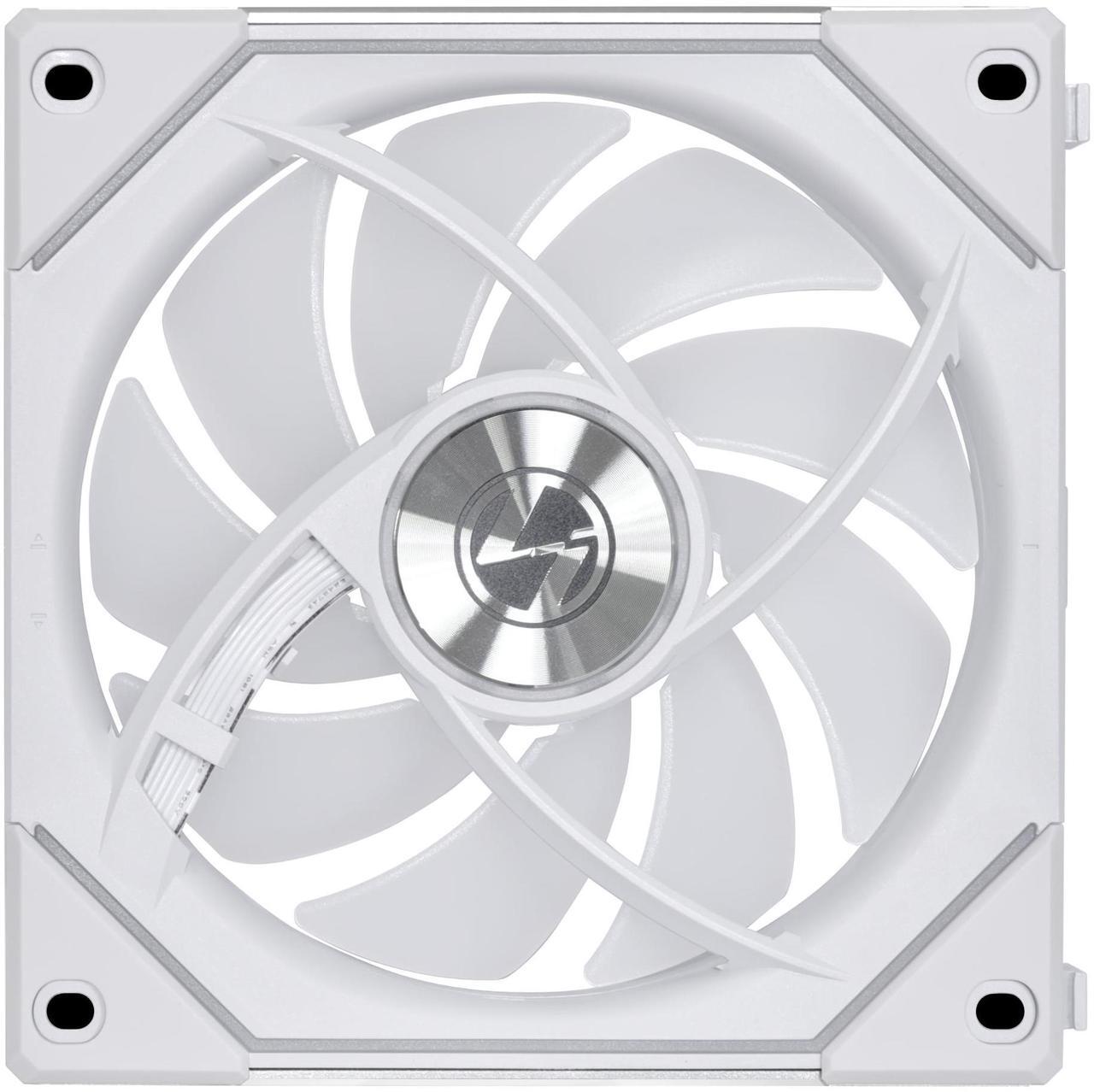 Alt view image 7 of 7 - Lian Li UNI Fan SL-Infinity 120 - Triple Pack (Reverse Blade) ARGB Fan-Daisy-Chain Design-Infinity Mirror-Cable Management-Customizable Lighting Effects w/Controller- White(12RSLIN3W)