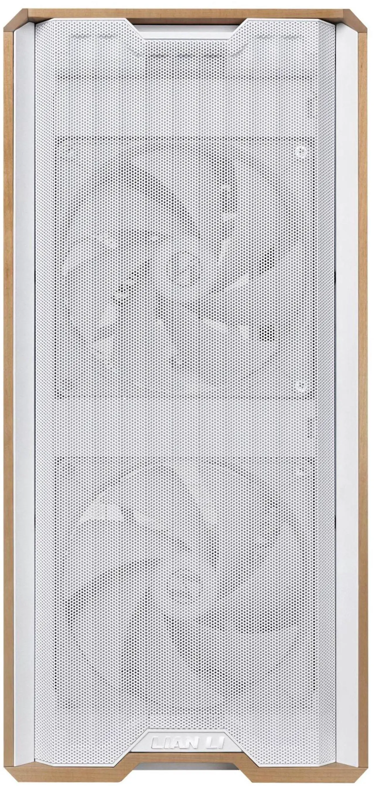 Alt view image 5 of 7 - Lian Li LANCOOL 217 Genuine Walnut Wood Computer Case,  Mid-Tower ATX PC Case with 5 Pre-Installed PWM Fans 2x170mm, 2x120mm & 1x140mm, Flexible PSU & Cable Installation - White (LAN217W)