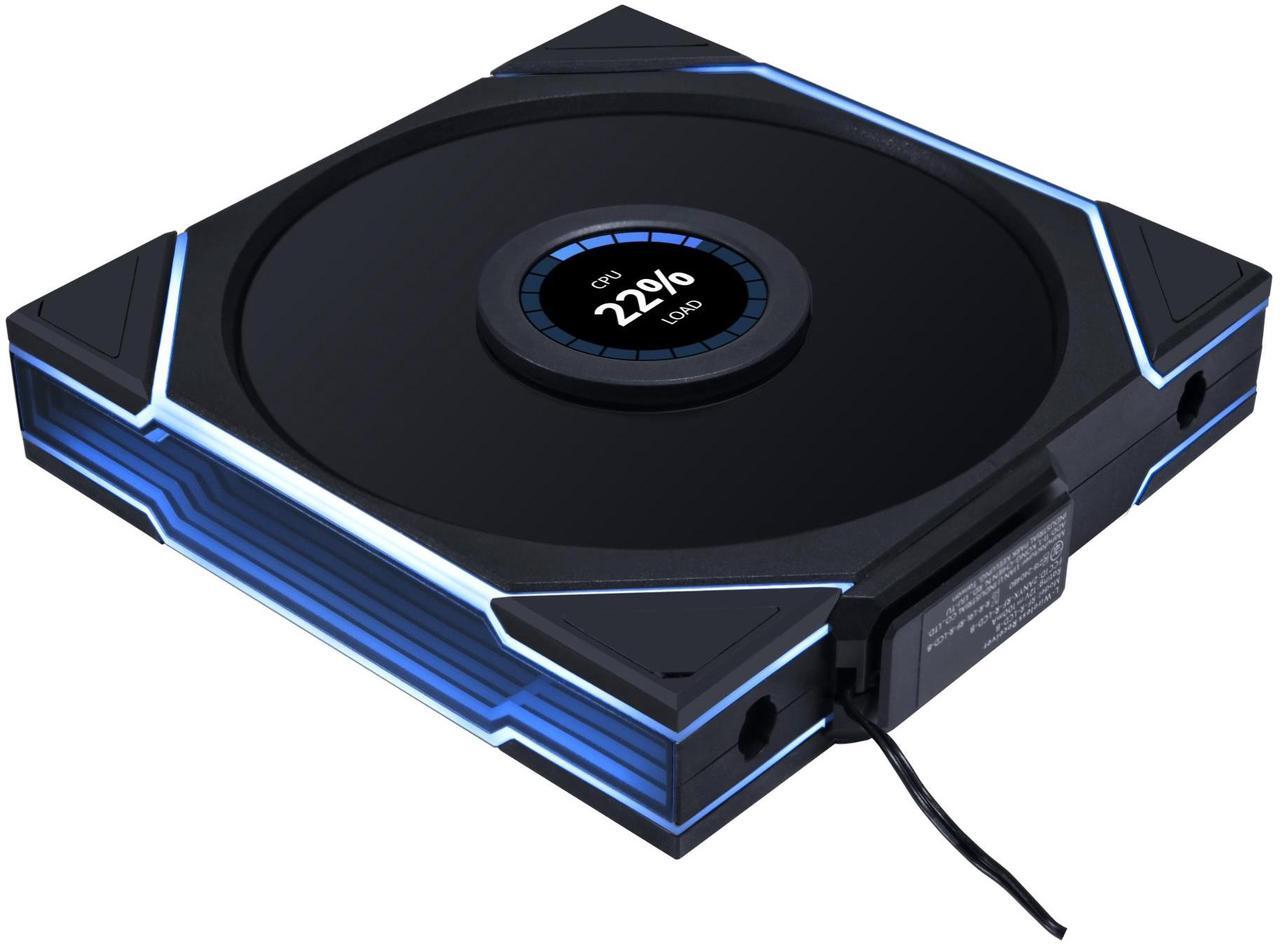 Main image of Lian Li UNI Fan TL - LCD Wireless 140 - Single Pack (Reverse Blade) - 2.4 GHz Wireless Signal ARGB Fan & Dual-Zone Lighting Control - 140mm  - Controller NOT Included & Required -Black (14RTLLCD1W1B)