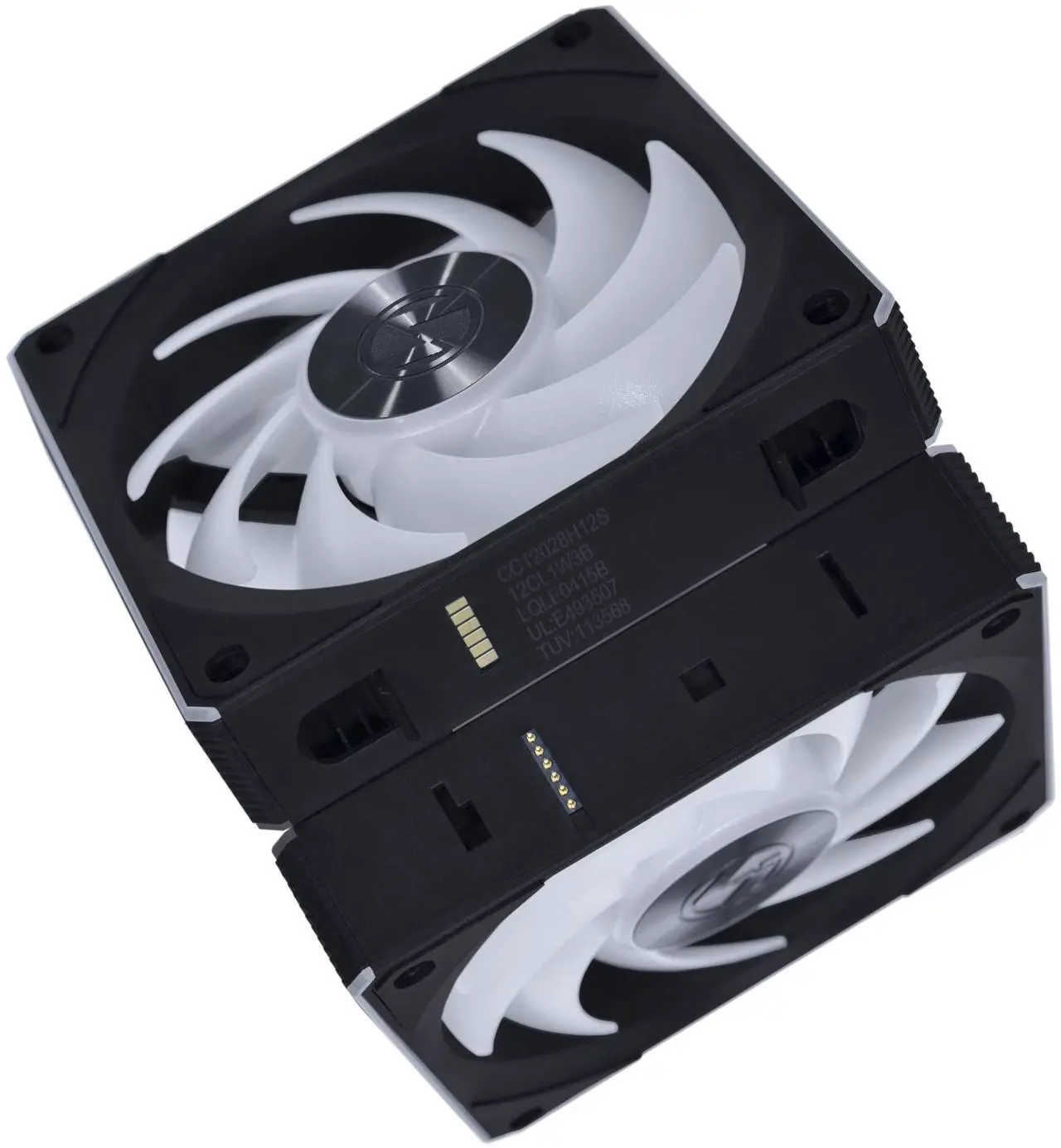 Alt view image 3 of 6 - Lian Li UNI Fan CL Wireless 120 - Triple Pack (Reverse Blade) - 2.4 GHz Wireless Signal RGB & Fan Control - Dual Control Light Zones - 28mm FDB - Controller Included and Required - Black (12RCL1W3B)