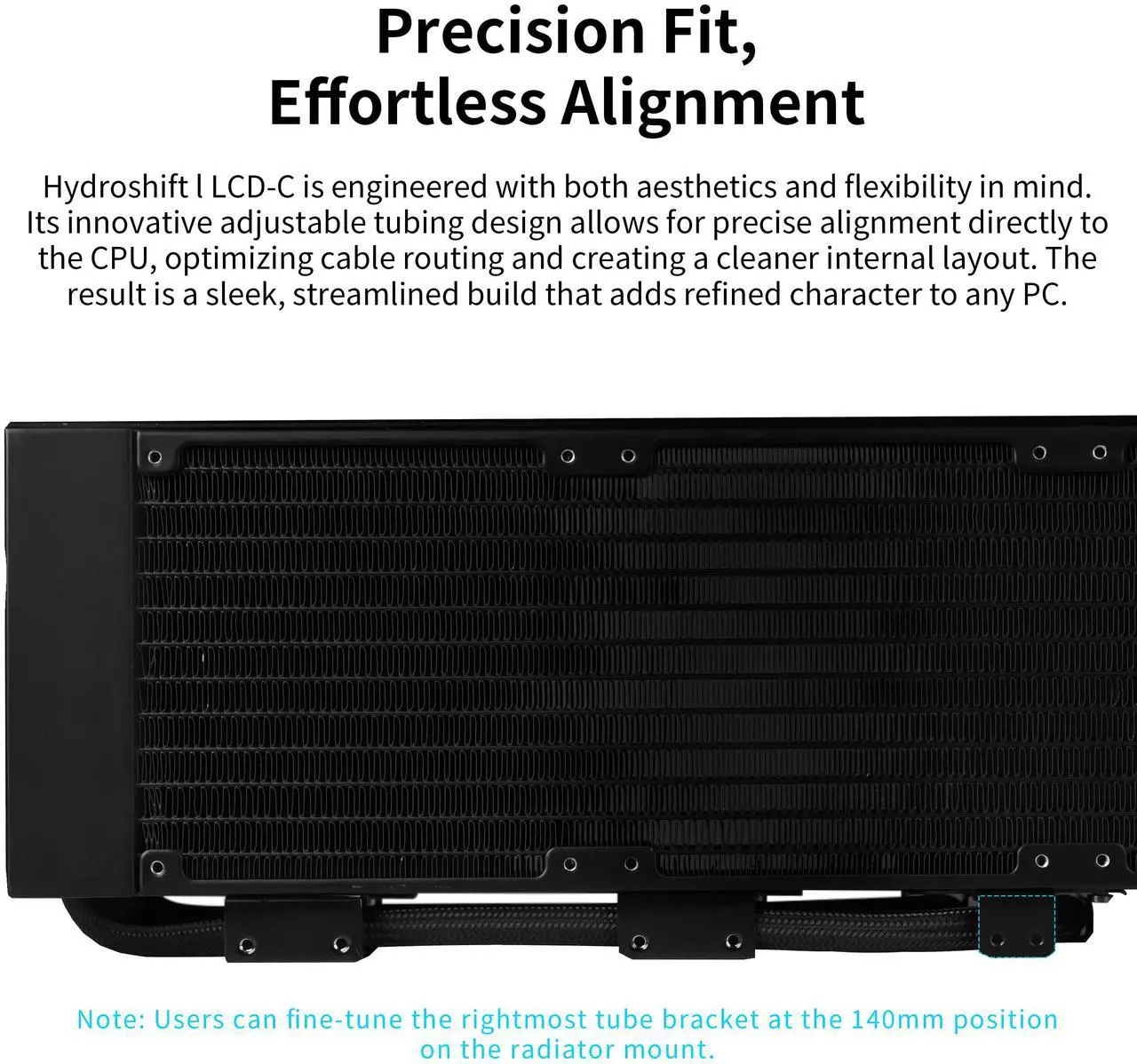 Alt view image 5 of 8 - Lian Li Hydroshift II 360 CL RGB Liquid CPU Cooler - 360mm AIO - 3X 120 RGB Fans - 2.1 IPS LCD Screen - 3 Control Mode - Flexible Tubes Clamp - LGA 1851/1700, AMD AM5/AM4 - White (HS2LCD36RW)