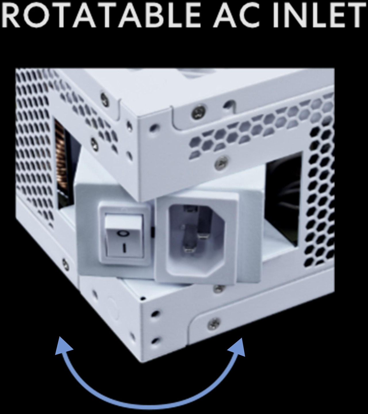 Open Box: Lian Li RS 1200W Rotational Shift Fully Modular ATX Power Supply (W/ USB Fan Hub) 90 degrees AC Inlet, Cybenetics Platinum, 80+ Gold, ATX 3.1, PCIe 5.1, 12V-2x6 Cable, 10 Year Warranty, White (RS1200G.WH) - Newegg.ca - Open Box condition - Image 13