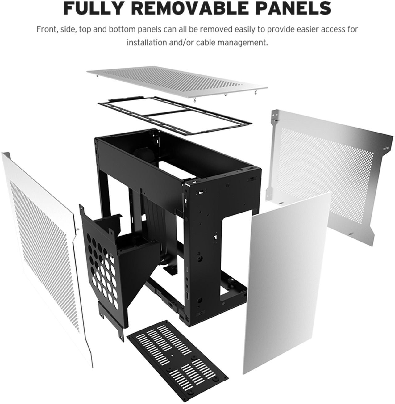 Open Box: Lian Li A4-H2O Mini-ITX PC Case, Triple-Slot Mount GPU, Aluminum Exterior & SPCC Steel Interior, 240mm AIO, SFX Sandwich Layout, PCIe 5.0, Supports SFX/SFX-L PSU - (A4-H2OA5 Silver) - Newegg.ca - Open Box condition - Image 13