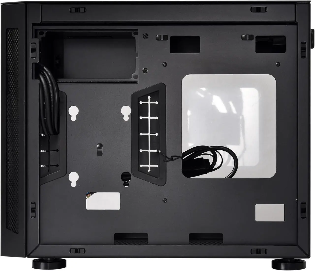 Alt view image 5 of 12 - LIAN LI TU150 Aluminum Tempered Glass ITX Case - Black Color - TU150WX