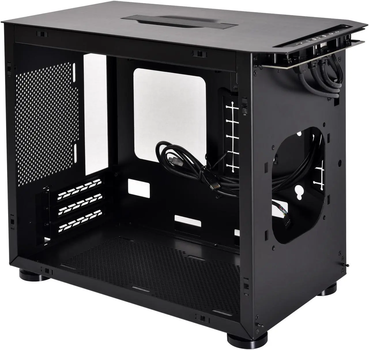 Alt view image 6 of 12 - LIAN LI TU150 Aluminum Tempered Glass ITX Case - Black Color - TU150WX
