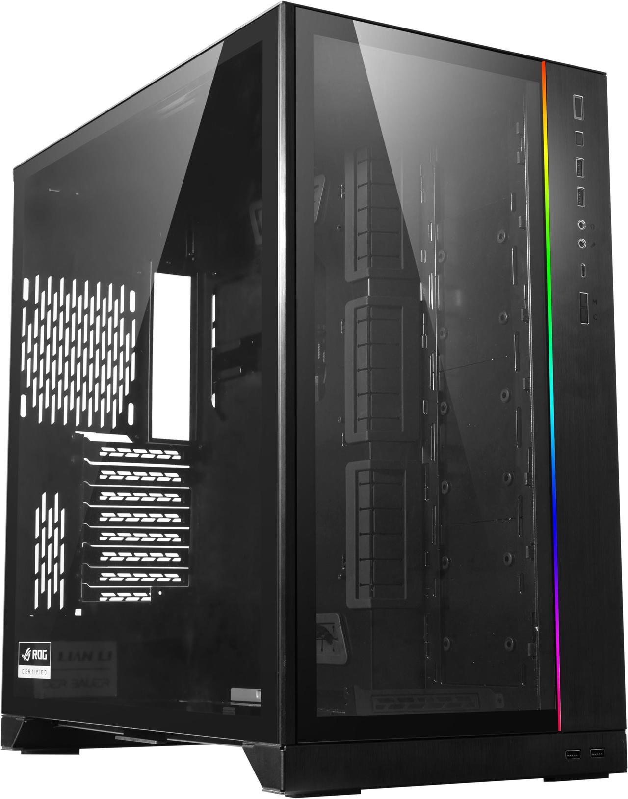 LIAN LI O11 Dynamic XL ROG Certificated - Black Color, Tempered Glass on the Front, and Left Side, E-ATX , ATX Full Tower Gaming Computer Case, O11D XL-X