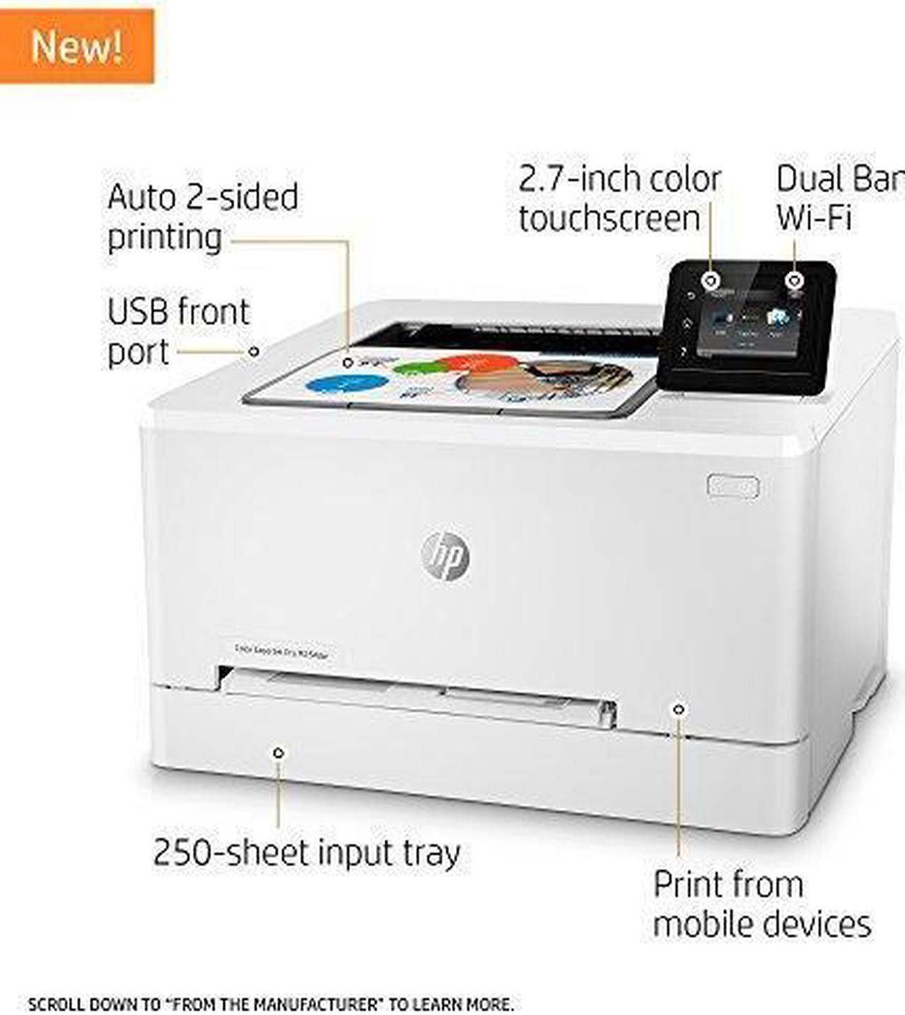 Alt view image 3 of 7 - HP LaserJet Pro M254dw Wireless Color Laser Printer
