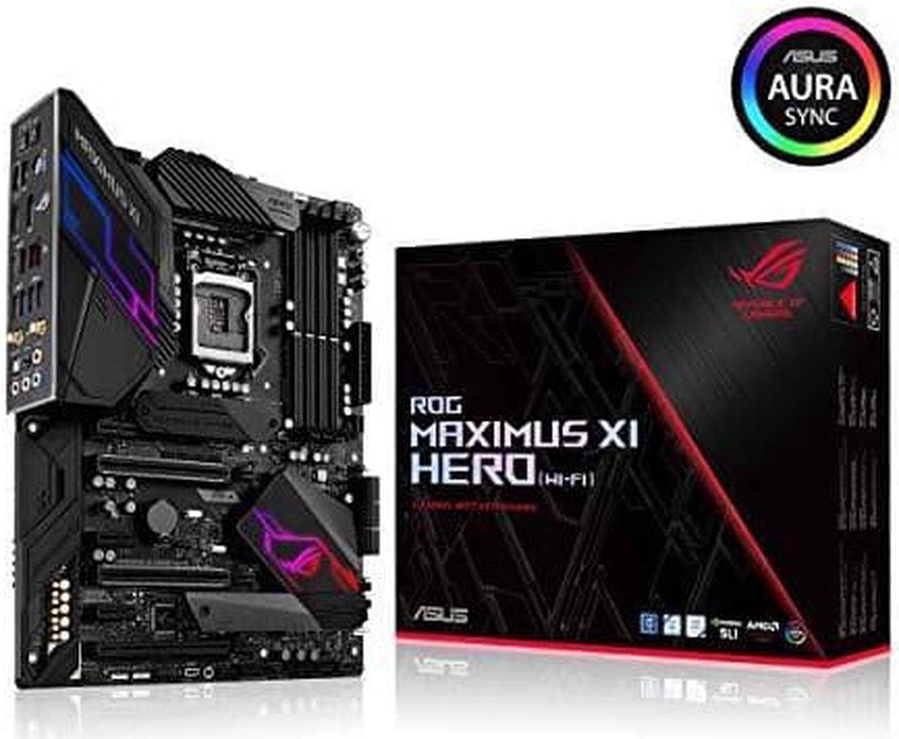 ASUS ROG Maximus XI Hero (Wi-Fi) Z390 Gaming Motherboard LGA1151 (Intel 8th 9th Gen) ATX DDR4 DP HDMI M.2 USB 3.1 Gen2 802.11ac Wi-Fi